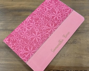 Personalized NIV Adventure Bible for Children/Kids | LeatherSoft, Pink, Full-Color - Custom Laser Engraving