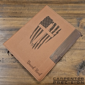 Personalized NIV Journal the Word Bible | Large Print, Red Letter (Brown Leathersoft) Custom Laser Engraving