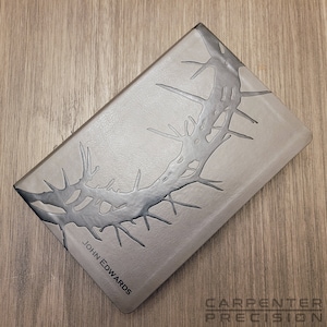 Personalized KJV Large Print Personal Size Reference Bible | (Charcoal) Crown of Thorns - Custom Laser Engraving