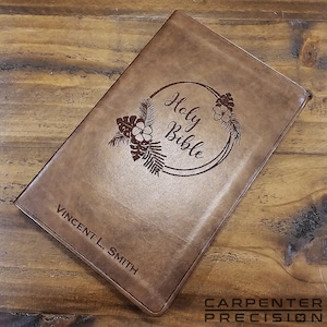 Personalized ESV Premium Gift Bible | TruTone (Brown), Black Letter, Custom Laser Engraving