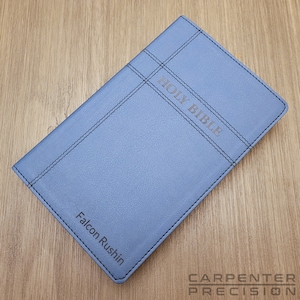 Personalized NIV Premium Gift Bible | Blue - Custom Laser Engraving