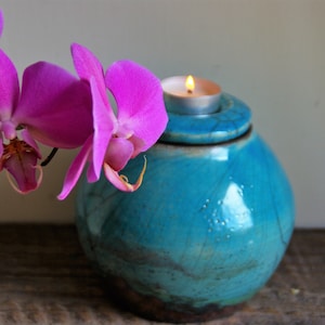 Medium Cremation Urn for human or pets Raku ceramics memorial urns human ahses keepsake urns unique ceramics OOAK wabi sabi