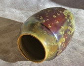 Crystallineglaze ceramics baige plum color vase Small Ceramic Ikebana Vase Decorative Crystalline Pottery OOAK stoneware unique gift