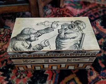 Georgian Dental Drama Decoupaged Box