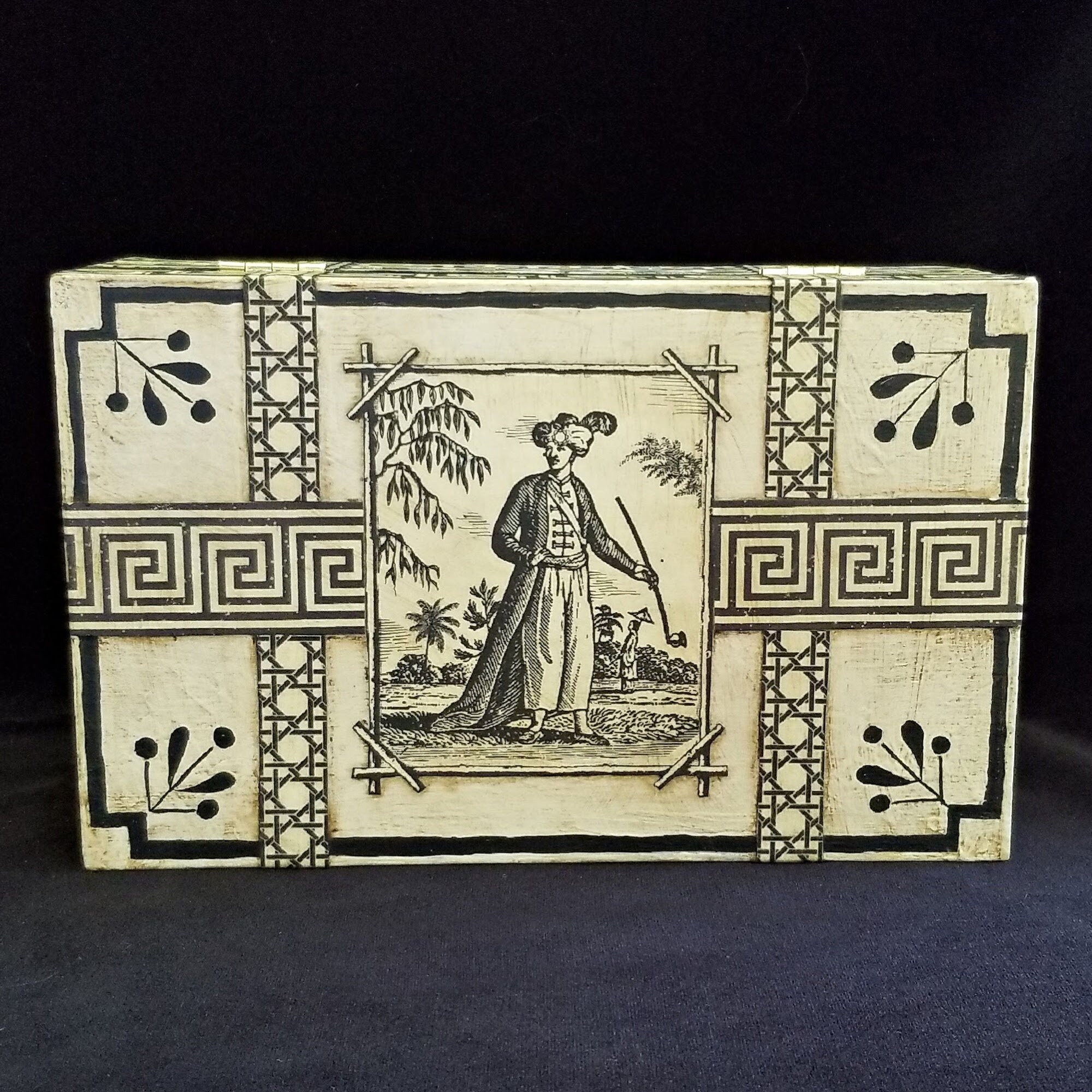 Hand Painted Decoupaged Box - Etsy