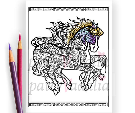 pics Realistic Foal Coloring Pages etsy