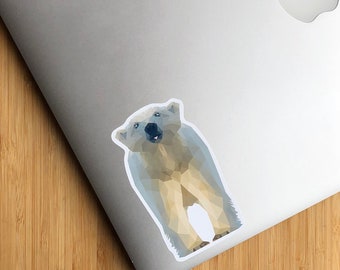Cute polar bear sticker. Geometric Animal Sticker, Cute Animal Sticker. Geometric Polar bear