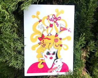 New hair | High quality A5 print | Original illustration