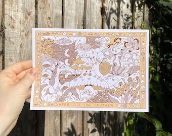 Here for one another | High quality A5 print | Original illustration