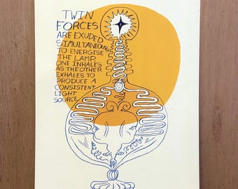 Twin Forces | A4 high quality print | Original illustration
