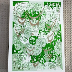 Forest III | High quality 2 colour A4 Riso Print | Original illustration