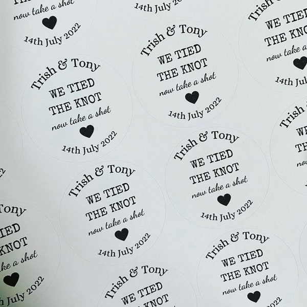 We Tied the knot now take a shot stickers (48)