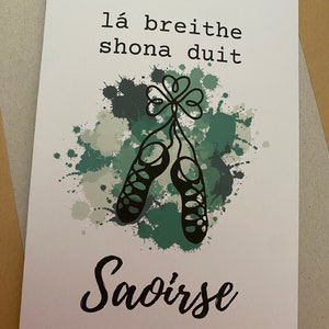 A5 Custom Irish Dancing Geburtstagskarte