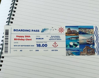 Fake Boarding Passes For Holiday Gifts