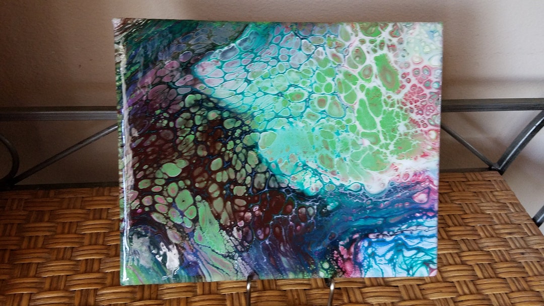 8 X 10 Paint Pour Art Etsy