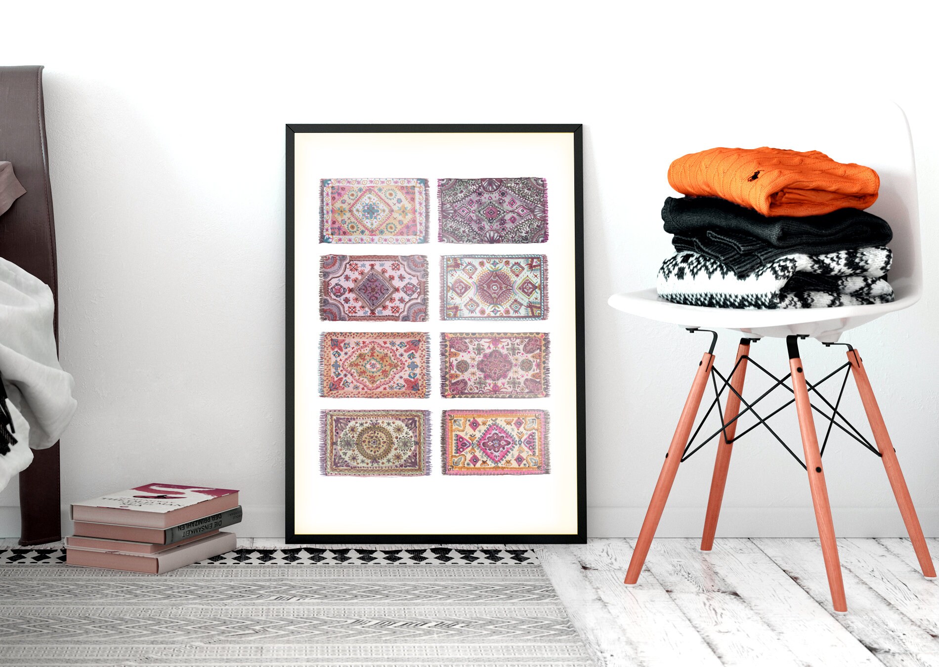 Carpets Poster Printable Rug Painting Watercolor Art - Etsy Hong Kong