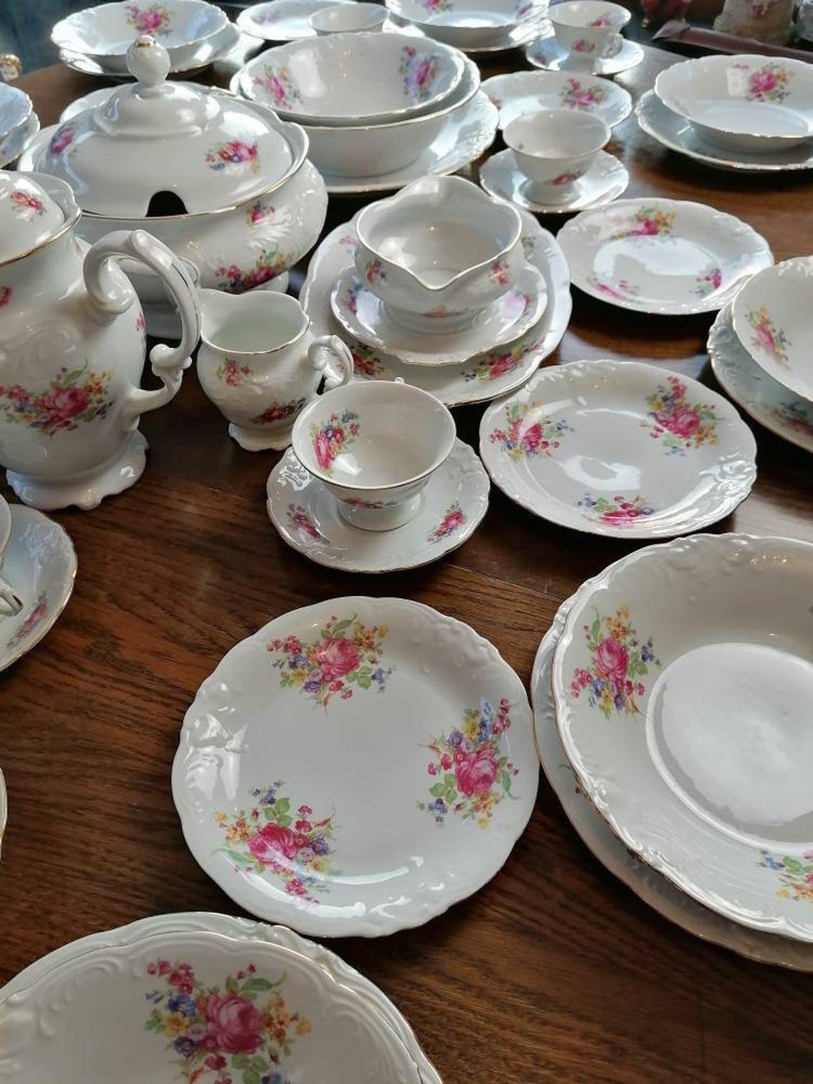 Wawel Fine China Porcelain dinner set 58 pieces made in Etsy