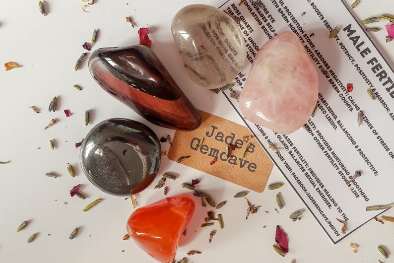 Fertility Crystal Healing Set for Men // 5 Male Fertility Etsy