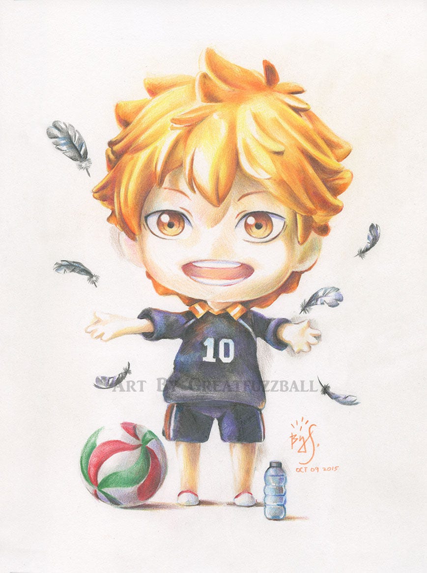 Hinata Shouyou Chibi Drawing Anime Chibi Gifts Anime Etsy