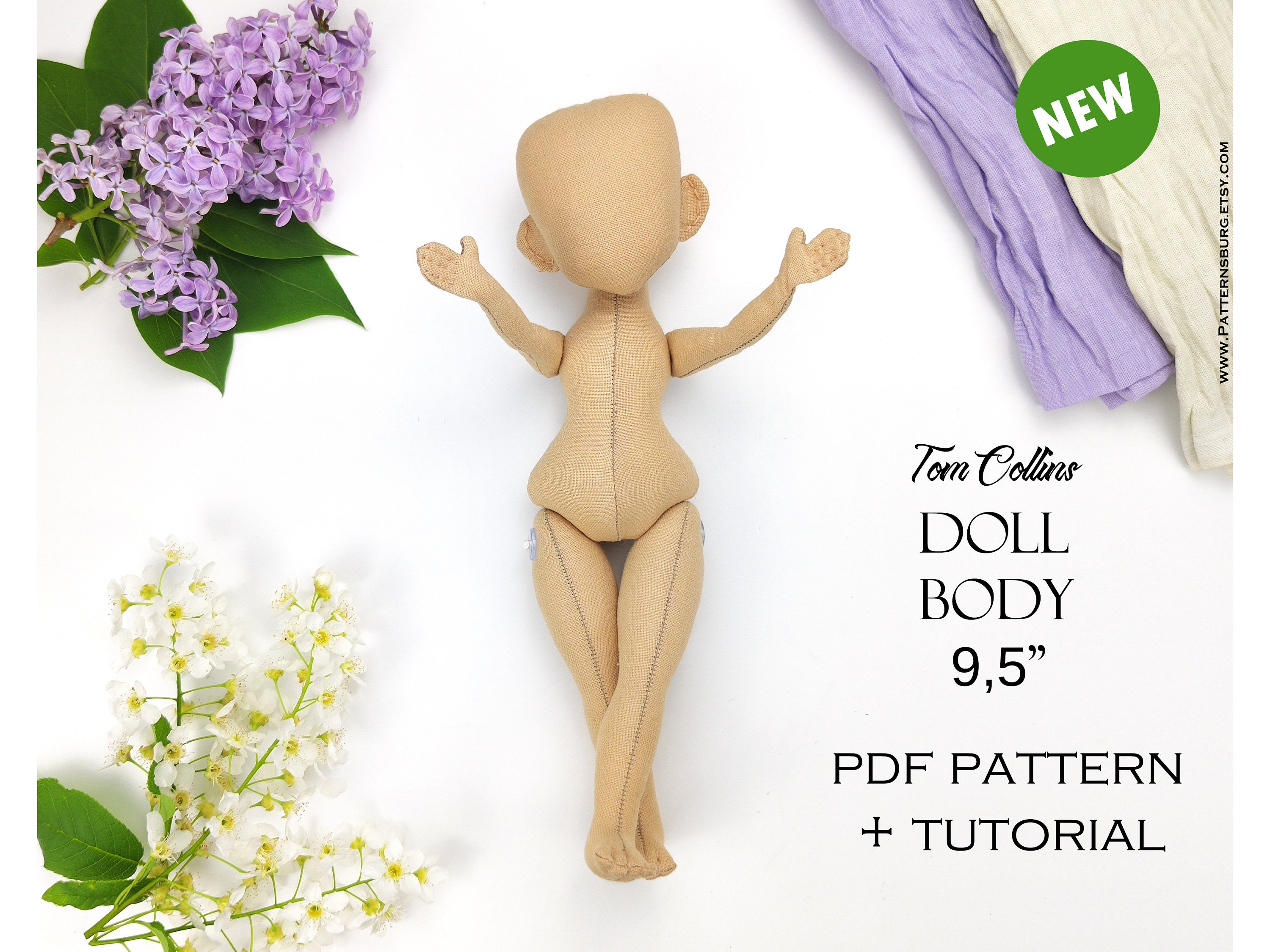 Pattern of the body of a textile doll. Doll pdf. Выкройка текстильной куклы яна гарбузова. Кукла девочка pdf. Pdf pattern and tutorial body doll.