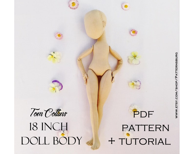 doll pattern download blank body doll pdf tutorial doll making image 2