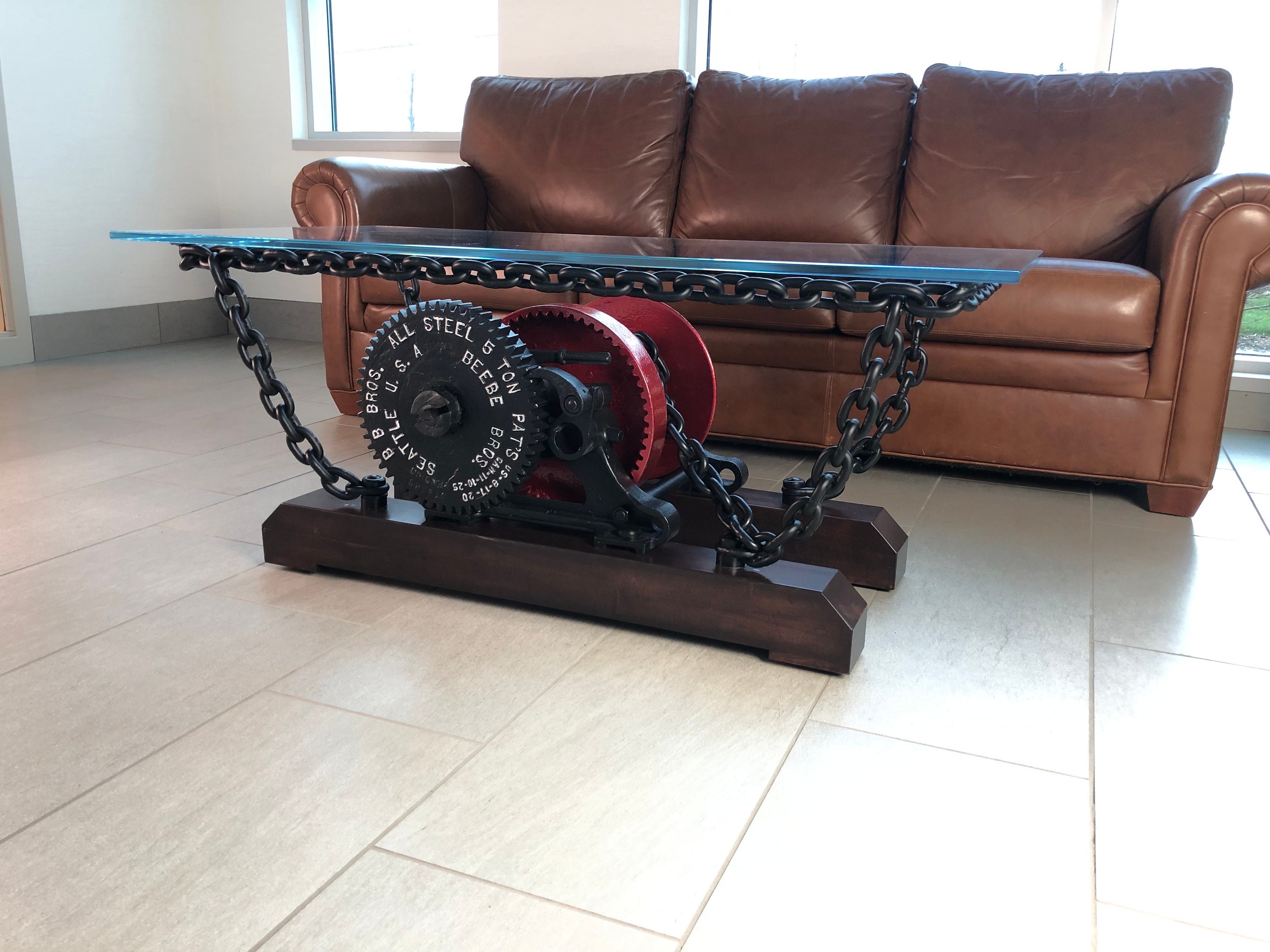 Beebe Brothers Winch Coffee Table Etsy