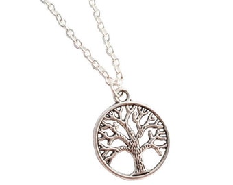 Tree of life necklace, tree of life pendant, tree of life jewellery, tree of life gifts, family tree necklace, family tree necklace silver,