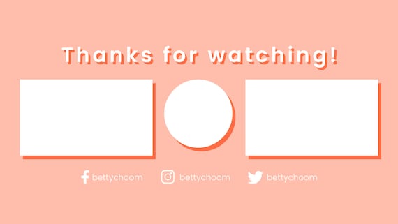 Minimalist Tumblr Youtube Outro Template For Beauty Vlog Etsy