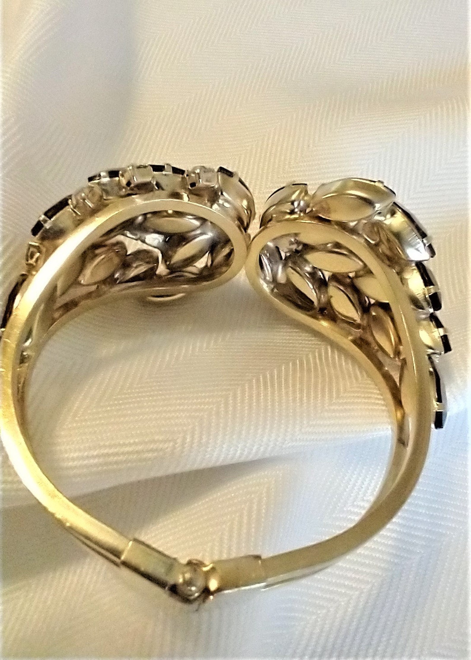 Juliana / D & E Clamper Bracelet Topaz and Aurora Borealis Etsy