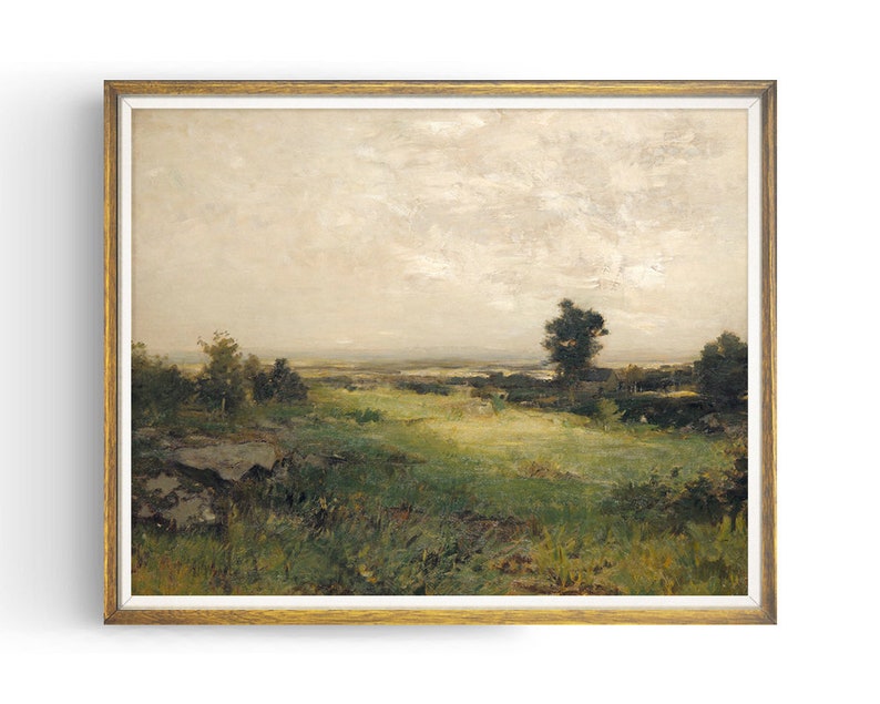 Landscape Painting Country Landscape C. 1800 Farmhouse Etsy UK