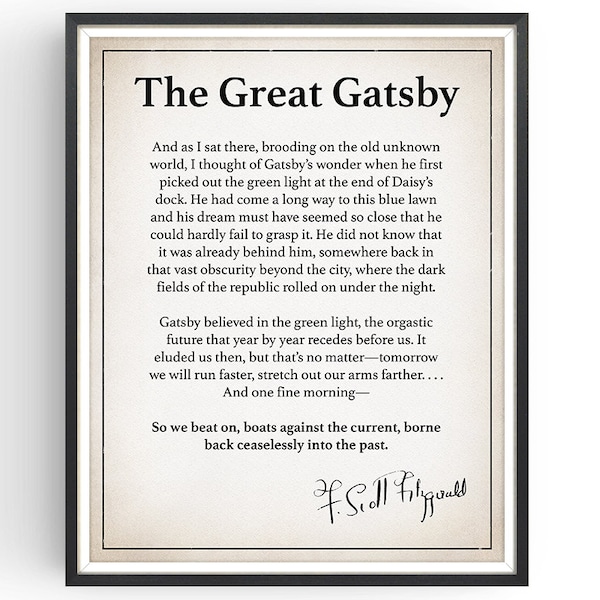 Great Gatsby Print - Etsy
