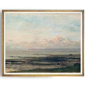 Seascape Painting c. 1800 - Coastal Decor - Ocean Painting - Cottage Decor - Sea Painting - Fine Art Print - Unframed - PL104