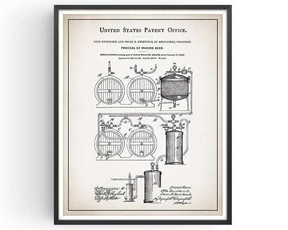 Cold Air Pressure Apparatus For Beer Brewing Patent Print Poster Unframed