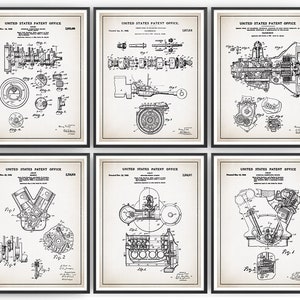 Henry Ford Patent Print Set of 6 Ford Motors Car Lover Gift Gift for ...
