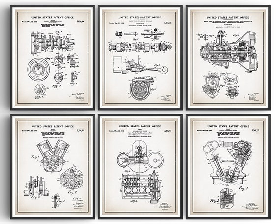 Henry Ford Model A Engine Patent; Patent Poster Unframed Automotive Decor