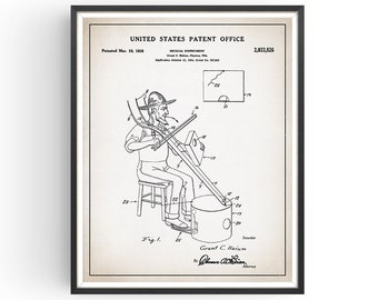 PITCHFORK FIDDLE - 1936 - Patent Print - Fiddle Art - Violin Gift - Vintage Pitchfork - Humorous Print - Home Decor - Unframed