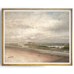 Seascape Painting c. 1800 - Coastal Decor - Ocean Painting - Cottage Decor - Sea Painting - Fine Art Print - Unframed - PL118