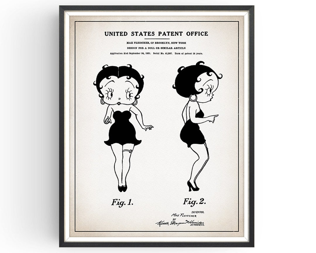 Betty Boop 1932 - Patent Art Print - Parchment — Fresh Prints of CT
