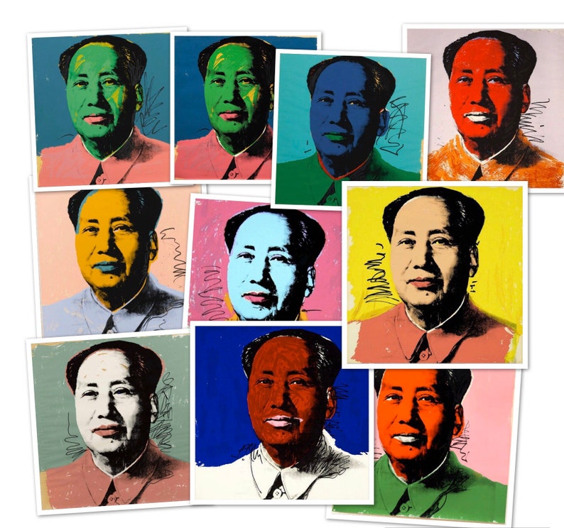 Andy Warhol Mao Zedong collection art print Home Decor Framed | Etsy