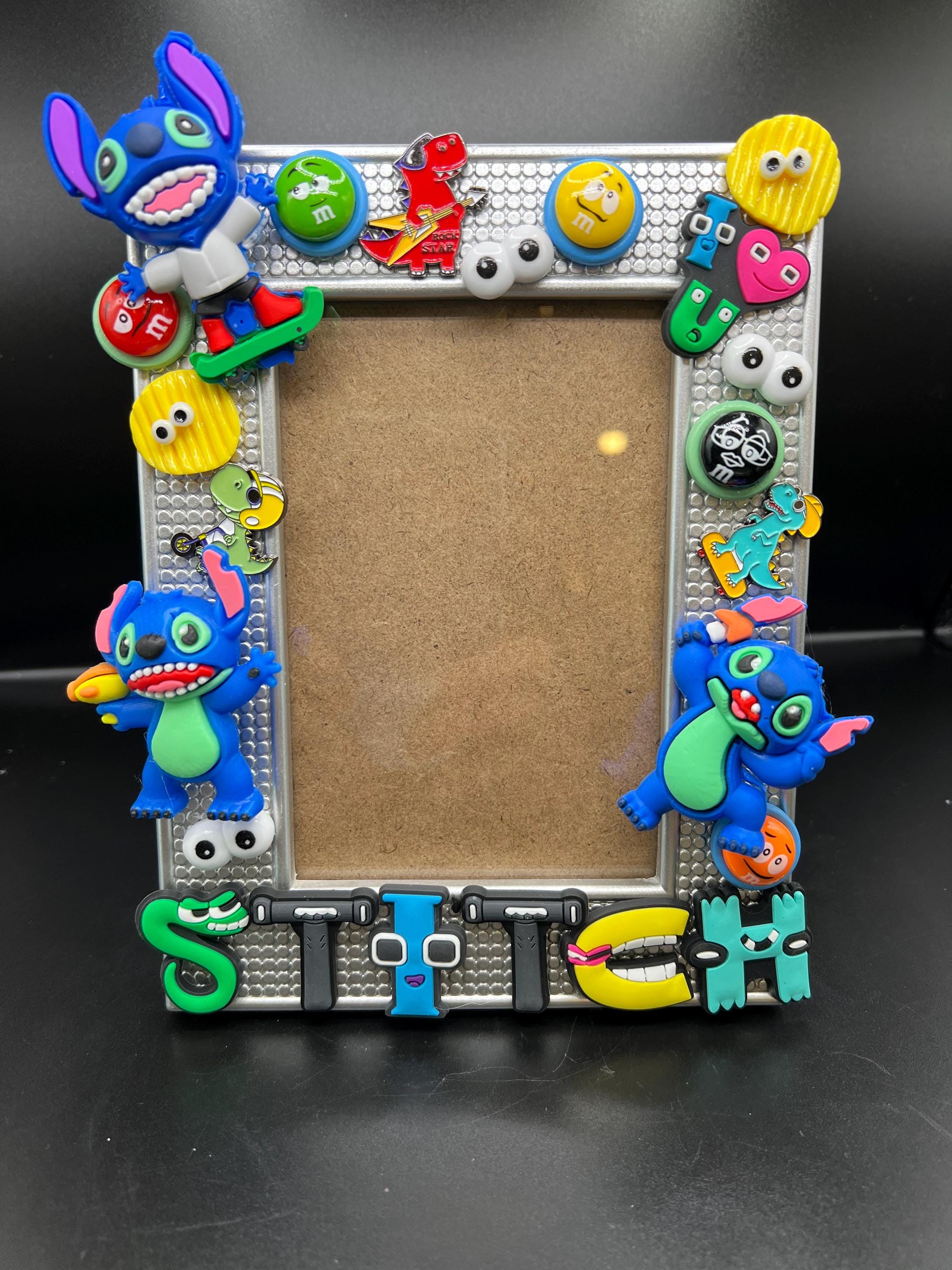 Stitch Character Picture Frame - Fun Kids Room Decor for 4” X 5” Photo ...