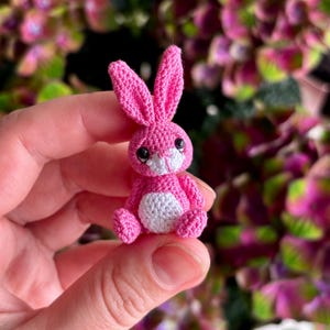 Miniature Pink Bunny for Dollhouse or Blythe | Handmade Micro Amigurumi Rabbit | Tiny Collectible Toy | Unique Gift for Her |Pocket Surprise