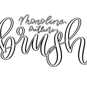 Brush Monoline Outline Procreate Brush | Instant Download