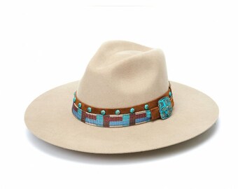 Turquoise Felt Hat - Etsy