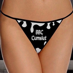 Hotwife Thong QOS Panties Cuckold Fantasy Snowbunny BBC Cumslut Clothing