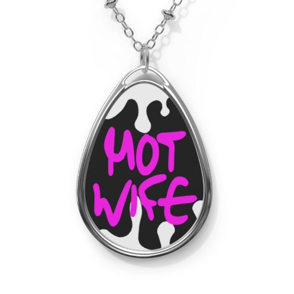 Hotwife Lifestyle Necklace - A Bold Statement for the Adventurous and Confident Hot Wife.  Queen Of Spades Cuckold Slut Swinger Jewelry.