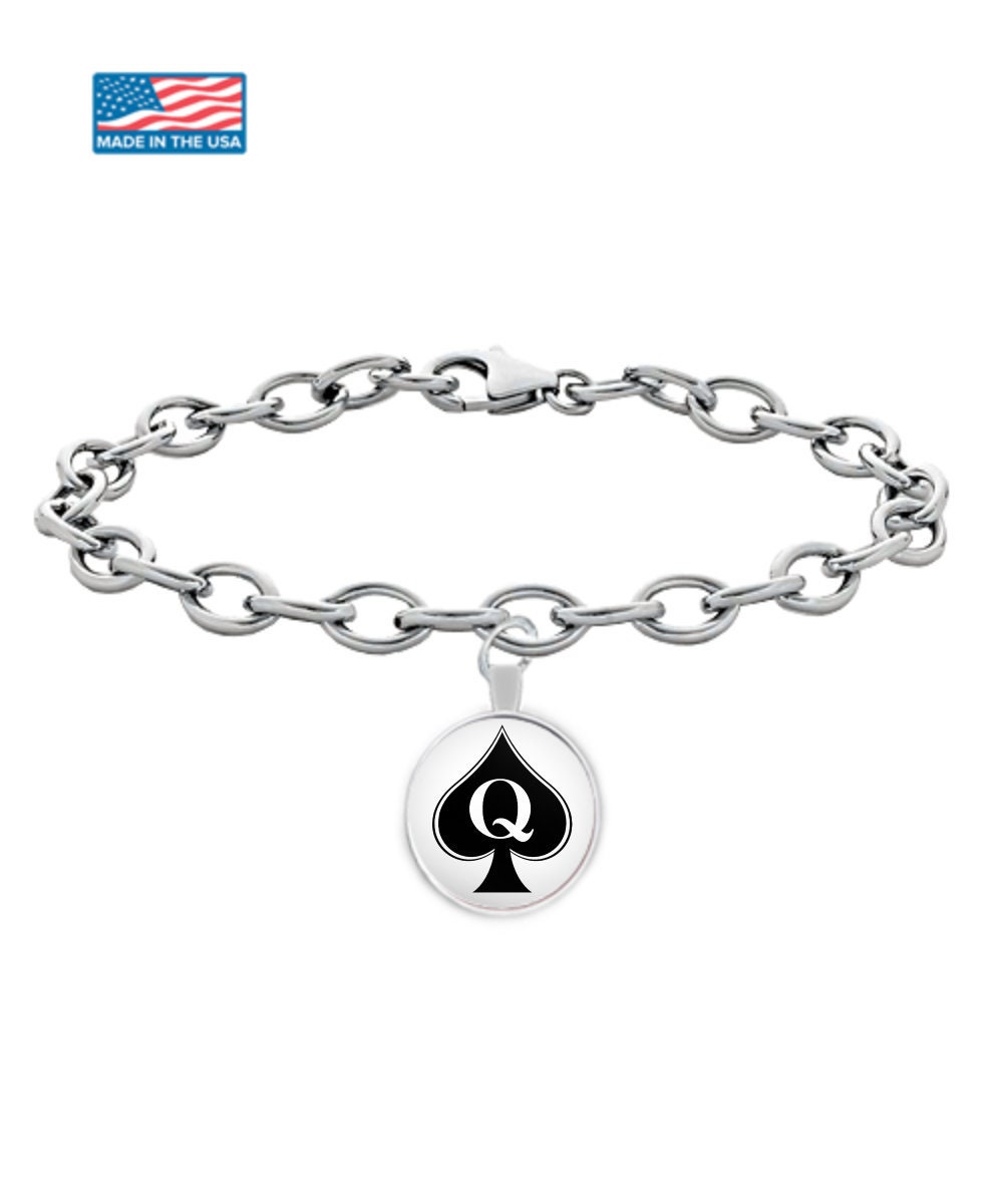 Queen of Spades Bracelet. Polished Aluminum Bracelet. Hotwife Etsy