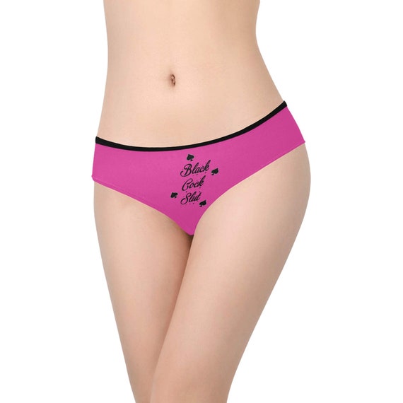 Black Cock Slut Women's Pink Hipster Panties Blacked Hotwife Panties,  Hotwife Clothing. Cuckold Fantasy Wear, BBC Only Underwear, Hot Wife -   Denmark