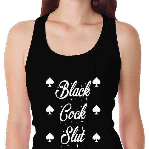 Black Cock Slut Ladies Tank picture