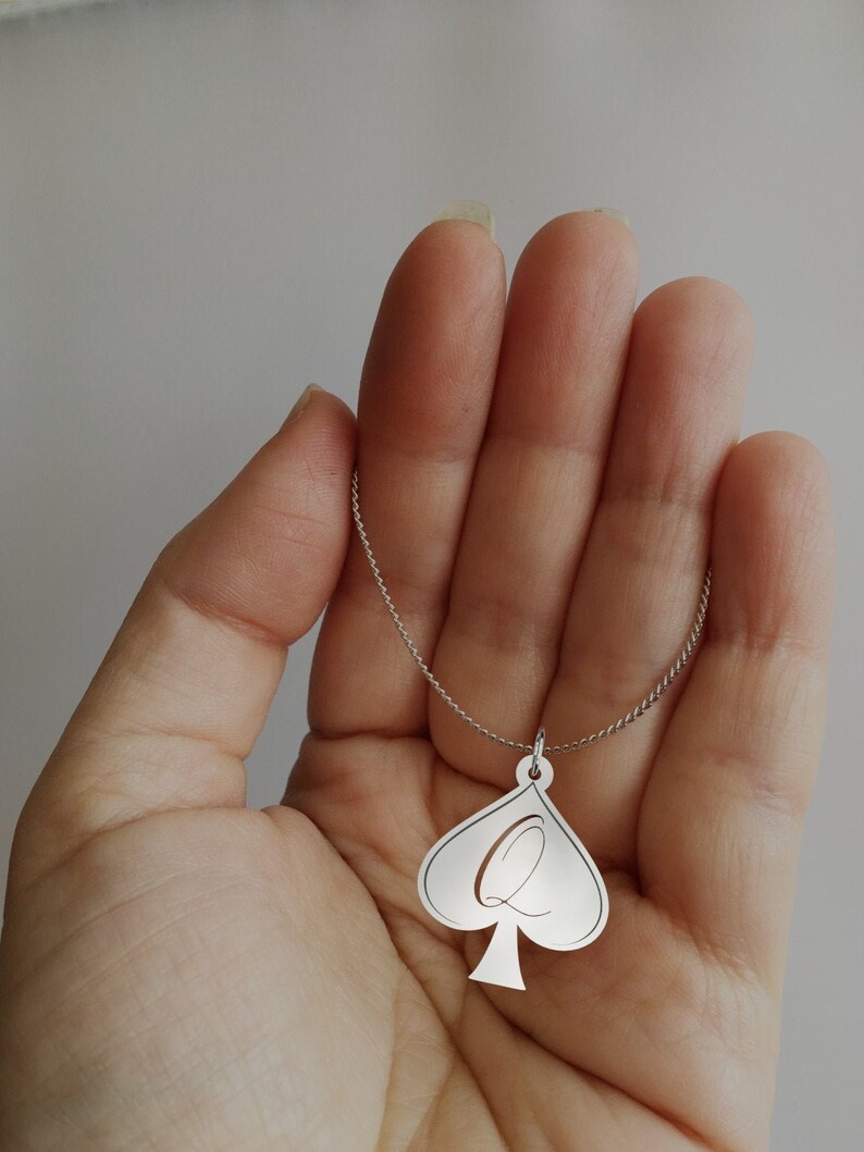 Sterling Silver Queen of Spades Necklace. BBC only QOS hotwife Etsy