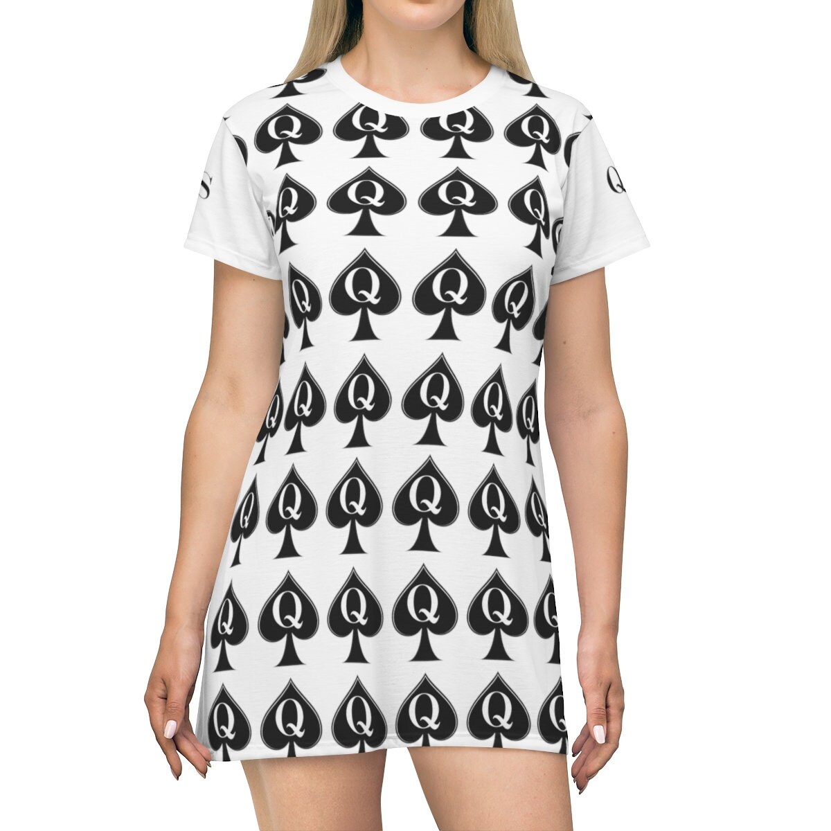 Queen of Spades Tshirt Dress. QOS Spade Queen dress. Hotwife Etsy